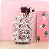BIUDECO Large Silver Crystal Cosmetics Brush Holder Hollow Lace Design