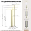 KES Standing Towel Rack 3-Tier with Marble Base, Brushed Gold