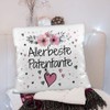 Cushion with Cushion Filling with Saying "Allerbeste Patentante - Best