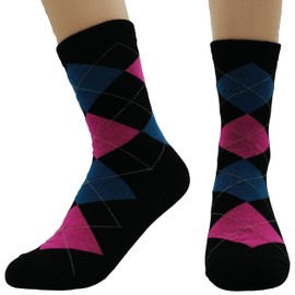 JJMax Women's Everyday Basic Cotton Blend Argyle Comfort Socks