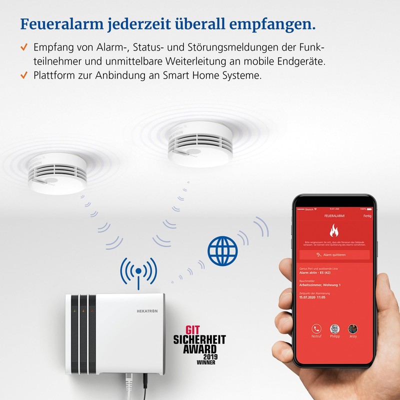 Hekatron Genius Plus X Model Year Smoke Alarm