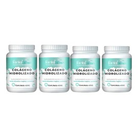 Kit 4 Colágeno Hidrolizado Puro + Ácido Hialurónico 450 Gr