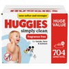 Huggies Simply Clean Unscented Baby Diaper Wipes, 11 Flip-Top Packs