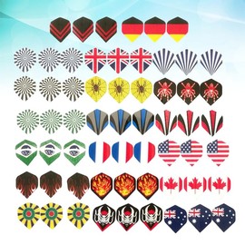 Garneck 60pcs Standard Shape Flights Set - Flights for Darts Tail Wings for and Competitions Fun Designs Available