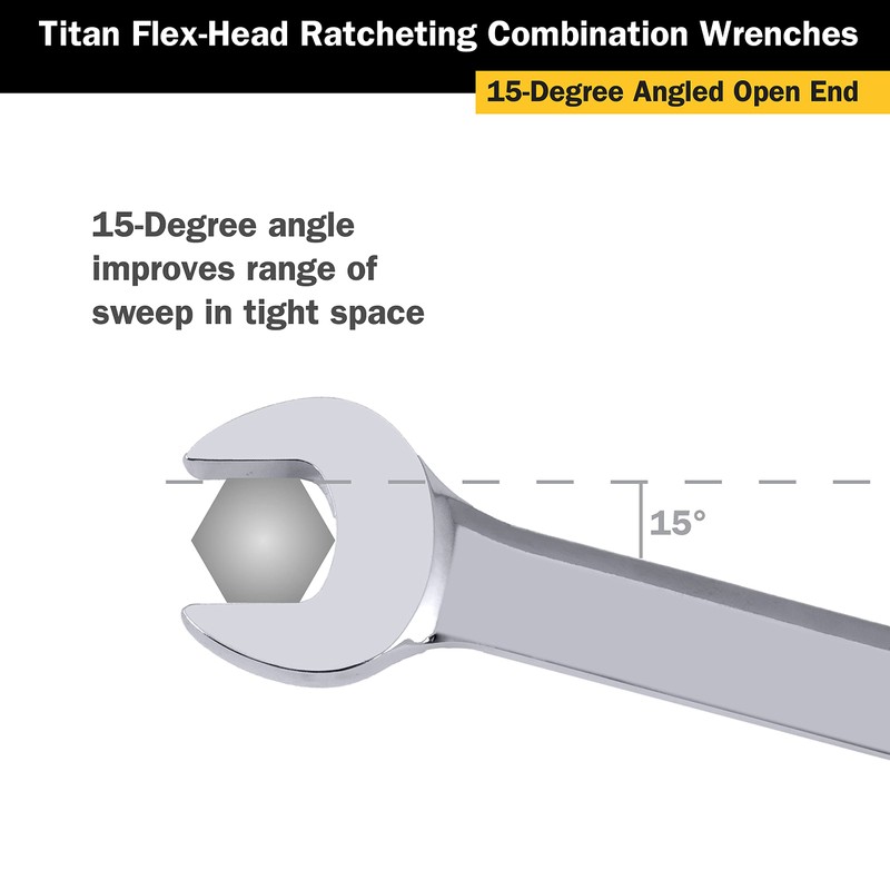 Titan 12903 3/8" Flex Ratcheting Wrench