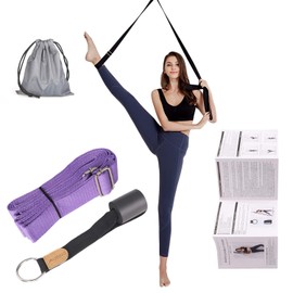 UBING - Estirador de piernas, entrenador de flexibilidad de puerta y correa de estiramiento para entrenamiento de ballet, danza, gimnasia, incluye instrucciones detalladas de ejercicio y una bolsa de