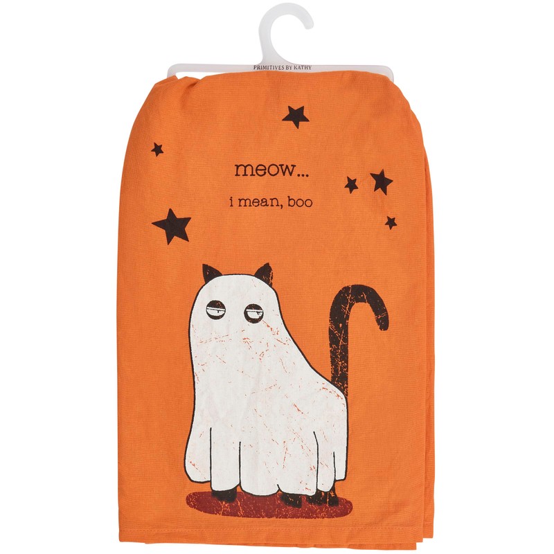 Primitives by Kathy Kitchen Towel - Meow.. I Mean Boo