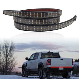 60 Inch LED Tailgate Waterproof Light Bar Triple Row Truck Tailgate Light Bars for Trucks 5 Functions Brake/Running/Sequential Turn Signals/Reverse/Double Flashing Lights.