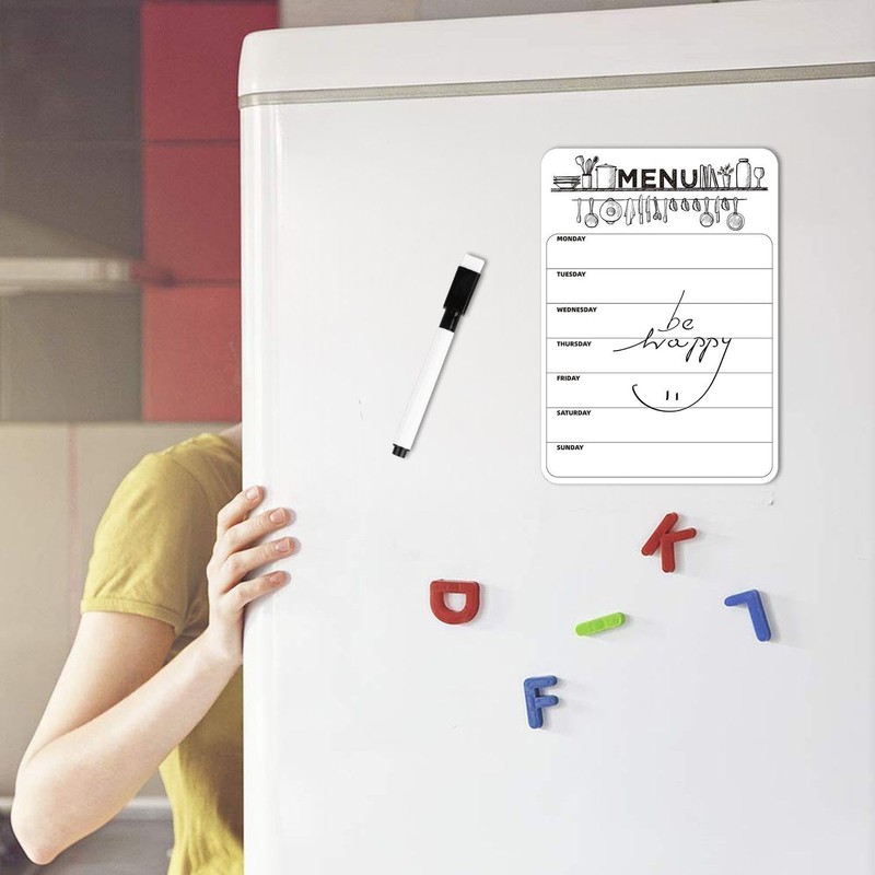 1 x magnetic message board and 1 x black whiteboard