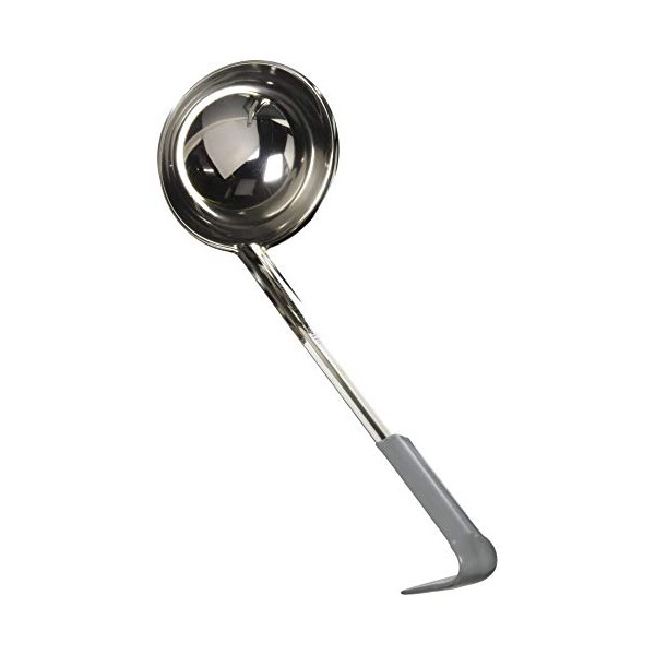 Winco Stainless Steel Ladle with Gray Handle, 12-Ounce