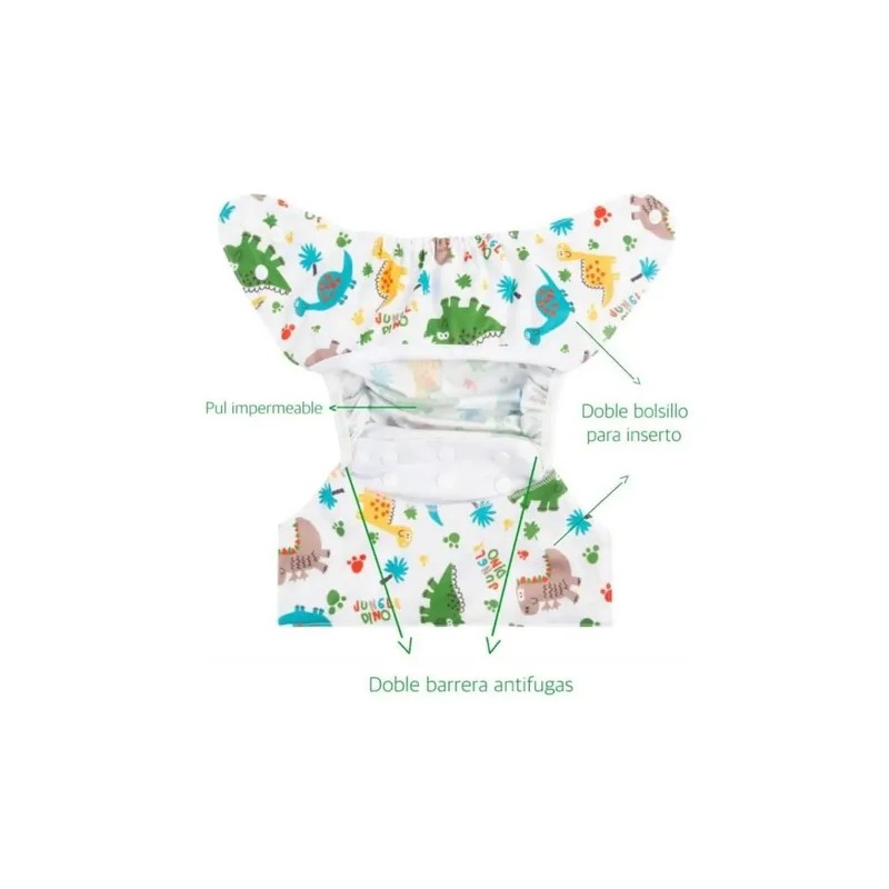 Pañales Ecológicos Nocturnos Alvababy 2 Ajustados 1 Cubierta