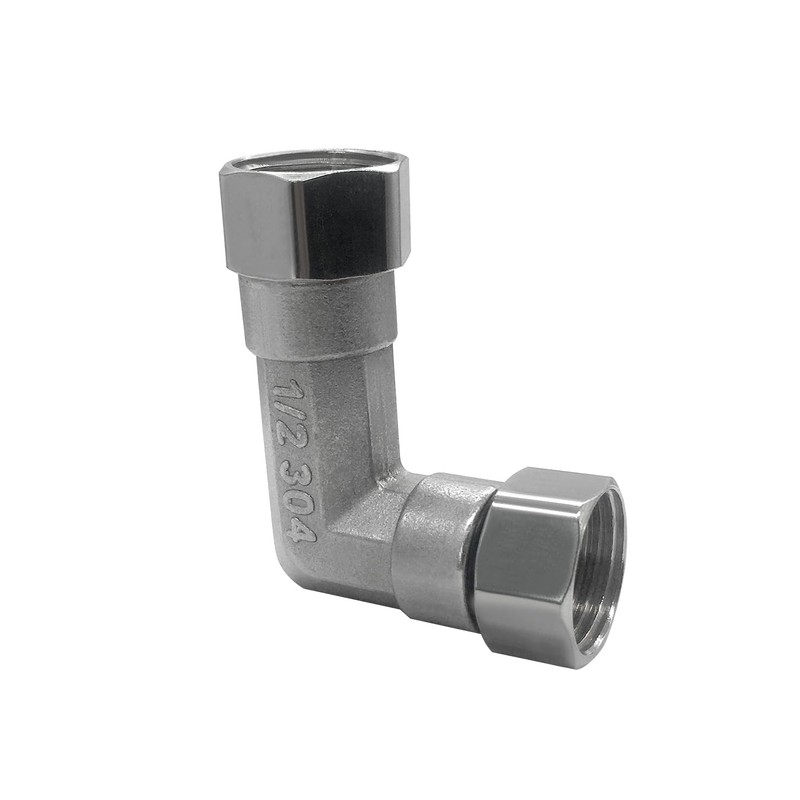 Fitvell 2PCS Stainless Steel 90 Degree Elbow Flexible Movable Connector