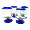 Mexican Hand Blown Glass – Set of 4 Hand Blown