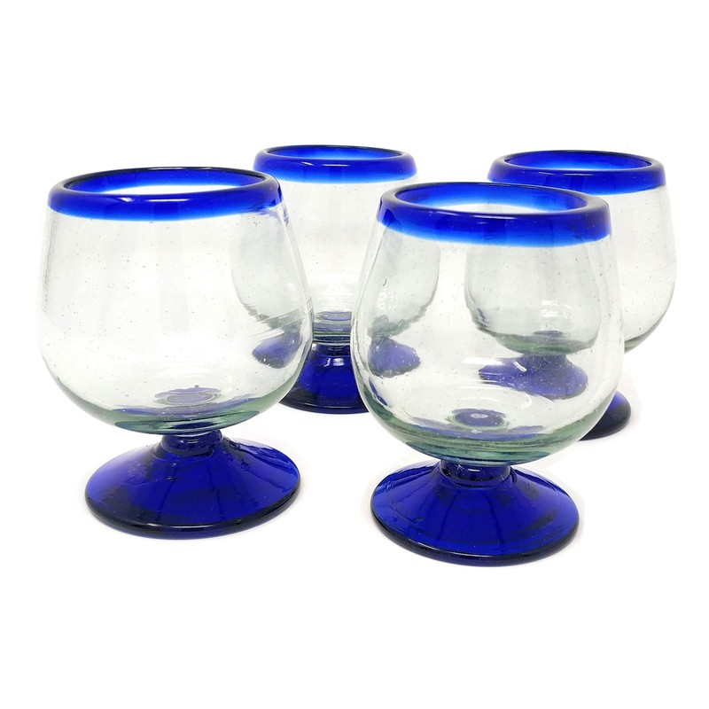 Mexican Hand Blown Glass – Set of 4 Hand Blown