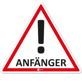 iSecur Auto-Magnet-Schild Anfänger! I 12,6 x 11 cm I Vorsicht Achtung Fahranfänger I für Kfz Auto LKW I abnehmbar wetterfest magnetisch I hin291
