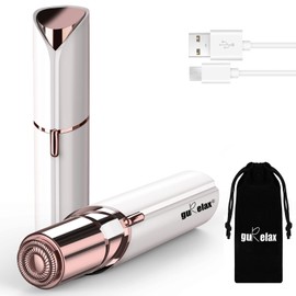 Face Shaver for Women, Lady-Seever Face, Farm Hair Shever Lady- Includes 2 Replacement Heads for Painless Women Shaver, Lip, Mustache, Chin, Built-in LED Light, IPX6 Waterproof White
