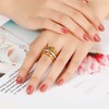Jarlinwel Stainless Steel CZ Zirconia Roman Numeral Ring For Women