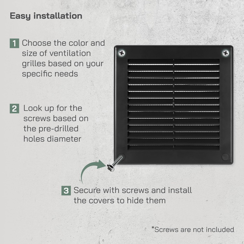 Vent Systems 4.5" x 4.5" Inch (Opening Dimensions) - Pack