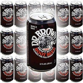 Dr. Browns Soda, Root Beer, 12 oz can (Pack of 18, Total 216 Oz)