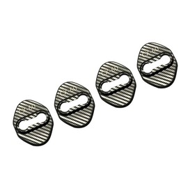 TADOKAPATU CX60-MGK Striker Cover, Door Lock Cover, Plating, Accessories, Interior Parts, Stainless Steel, 4 PCS, Easy to Install (Carbon Style)