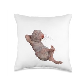 I Just Really Like Naked Moles Ok? Funny Naked Mole Rat Throw Pillow