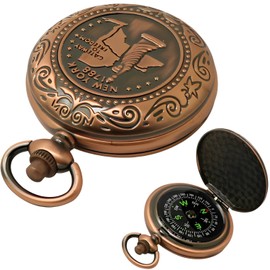 fogman Compass Stylish Cute Antique Retro Pocket Watch Classic (Bronze)