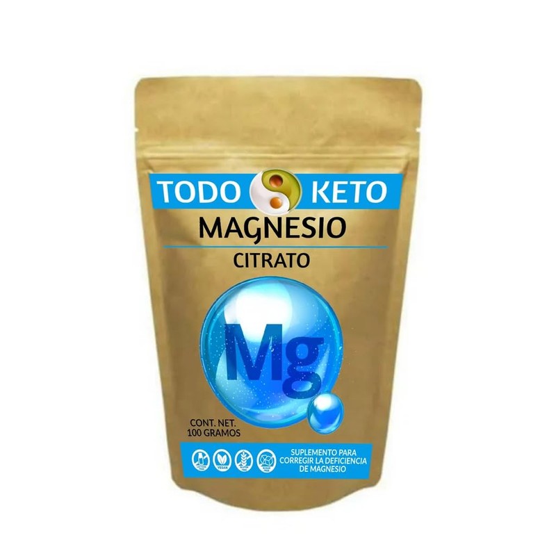 Citrato de Magnesio TODO KETO 100 g, Suplemento Alimenticio en