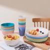 18pcs Wheat Straw Dinnerware Sets, HXYPN Unbreakable Reusable Dinnerware Set