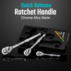DURATECH 3-Piece Ratchet Set, 1/4", 3/8", 1/2", 72-Tooth with Quick-Release