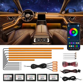 WEBUPAR Acrylic Interior Car Lights, Car Accessories 14 in 1 Car LED Strip Lights with APP Control