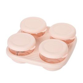 Kalar Baby Food Preservator Containers 4 Pcs Glassware... (Pink)
