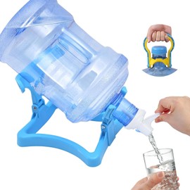 5 Gallon Water Jug Holder, Collapsible Thickened Water Dispenser Stand, with Jug Cap with Water Bottle Handle, for 55mm Reusable Plastic Spigot, Non Slip Stand (Plastic)