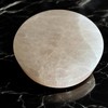 Selenite Round Disc Crystal Charging Plate for Healing Meditation Spiritual