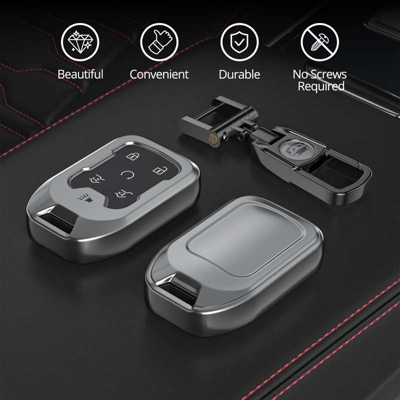 For Chevy GMC Key Fob Cover with Keychain.Compatible with 2023