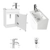 eclife 16" Small Bathroom Vanity Sink Combo, Modern Painted Wall