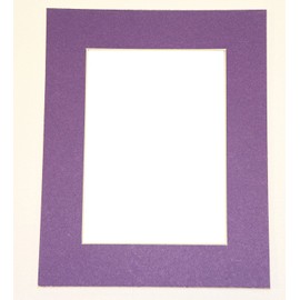 Pack of 10 PURPLE 11x14 Picture Mats Matting with White Core Bevel Cut for 8x10 Pictures