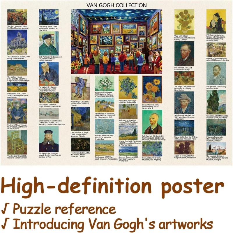 Brand: BBOLDIN Van Gogh Puzzle 1000 Piece Puzzles for Adults,