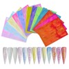 WEILUSI Holographic Laser Arrow Nail Art Decals 3D Stickers Nails