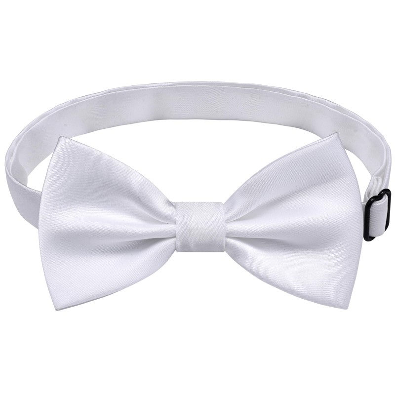 Branduce White Bow Ties for Boys Pre Tied Toddler Bow