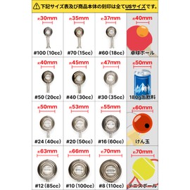 Kitchen Home Ice Cream Disher, Ice Cream Scoop, Spoon, Available in 12 Sizes, Stainless Steel, For Industrial Use, #20, 1.1 fl oz (30 cc).