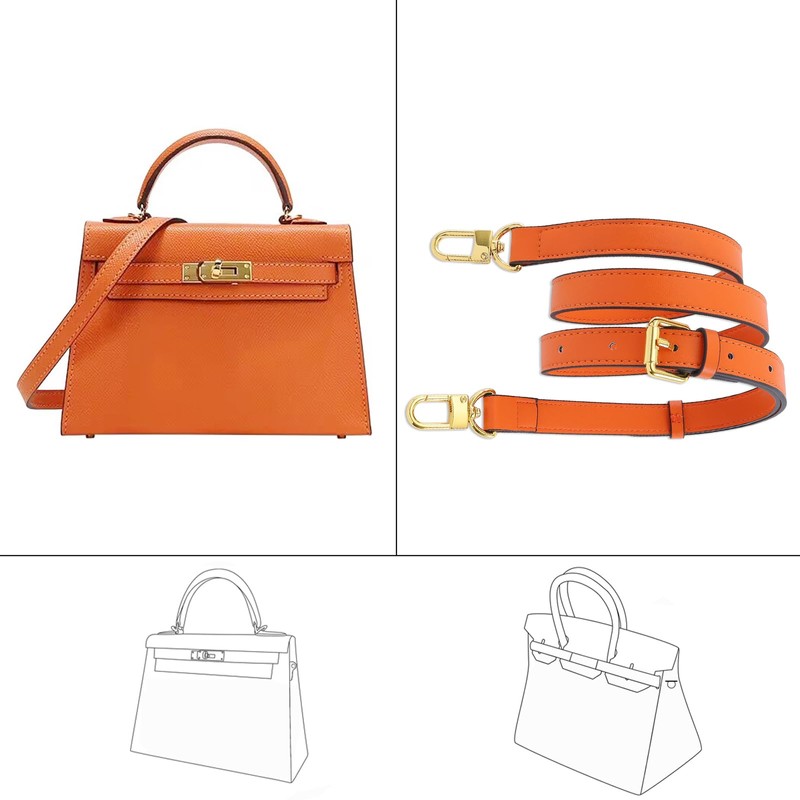 HUADEK Leather Purse Strap Replacement Crossbody Handbag Long Adjustable