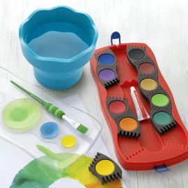 Faber-Castell Faber Castell Clic and Go Collapsible Paint Water Cup Travel Art Supplies 12 oz