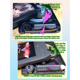 30 CC WIDE AS GR Gray Foam Pads White Base + 30 Brown Felt Pads 8-track tape