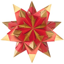 Folia Bascetta Star, Elegance Craft Set - Wildlife Black - 32 Sheets - 9.5 x 9.5 cm - Finished Size of the Paper Star Approx. 15 cm - Detailed Instructions (may not be in English) - 211/1010, 20 cm