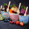 Ninehaoou 200 Sets 6 oz Ice Cream Paper Cups with