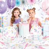 AEMUYA 96-Piece Unicorn Party Supplies Set - Magical Pastel Rainbow