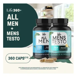 Set 2 Suplementos Hombre Mens Multi Testo Fenogreco, Ginsneng, Zinc, 360 Capsulas C/u