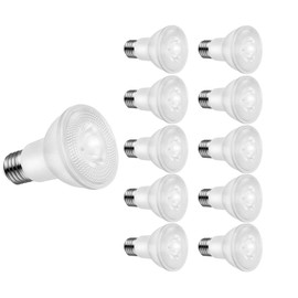 Rysa Light 10-Pack PAR20 Dimmable Led Spotlight,Daylight Glow 7W (50 Watt Replacement), 5000K,550 LM,40 Degrees Beam Angle,E26 Base,CRI 90,led par 20 spot,UL-Listed and Energy Star Approved