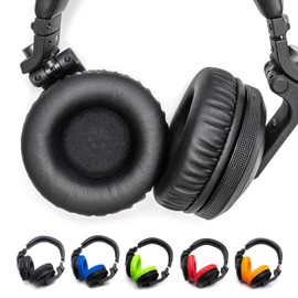 Voarmaks Stylish Color Options Dj Work Ear Pads Foam Cushion Compatible with Pioneer Hdj-X5 X5bt Hdj-X7 X7bt Hdj-X10 Dj Headset Headphone (Black Ear Pads L,R)