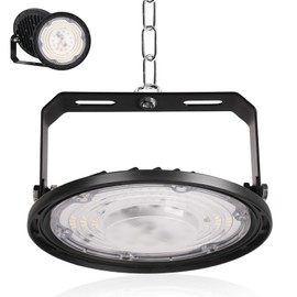 Fosingut LED UFO Industrial Lamp, 100 W Super Bright Indoor Spotlight UFO LED Workshop Lamp, 6500 K Cool White IP65 Waterproof High Bay Light Chandelier for Factories, Garages, Warehouses